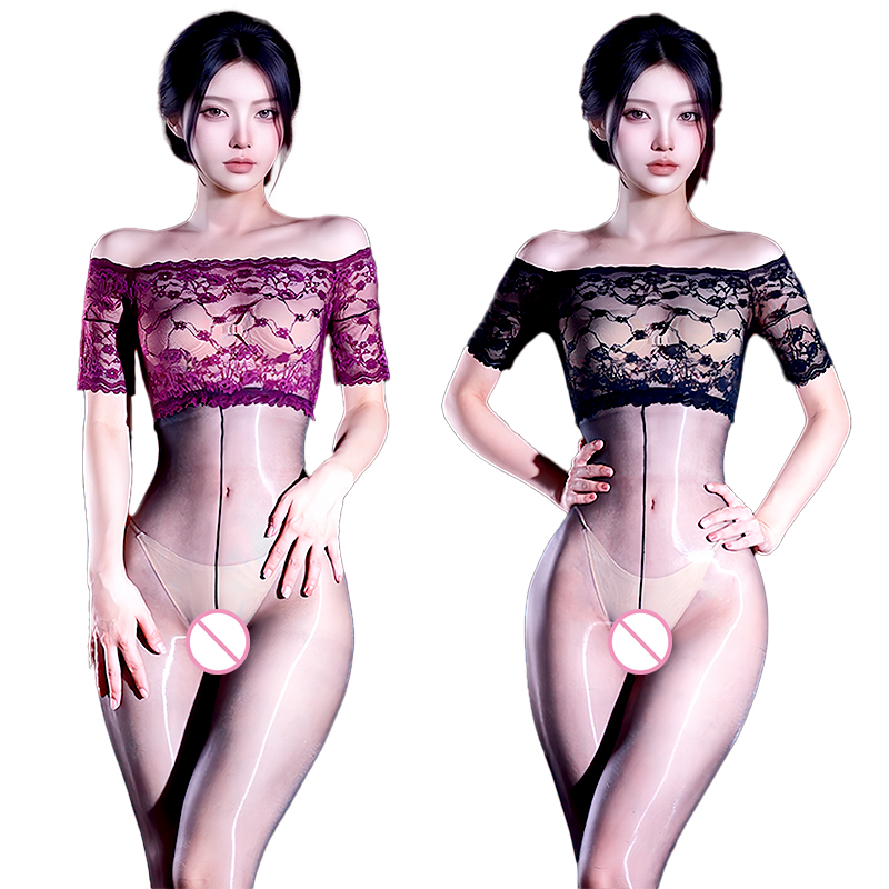 Sexy Oil Shiny Mesh Lace Bodys - Tights Pantyhose Sheer ulasan dan harga