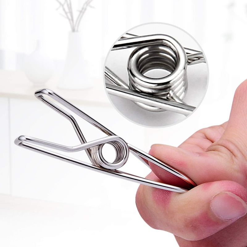 10/50PCS Stainless Steel Clips - Sock Organizer Tray ulasan dan harga