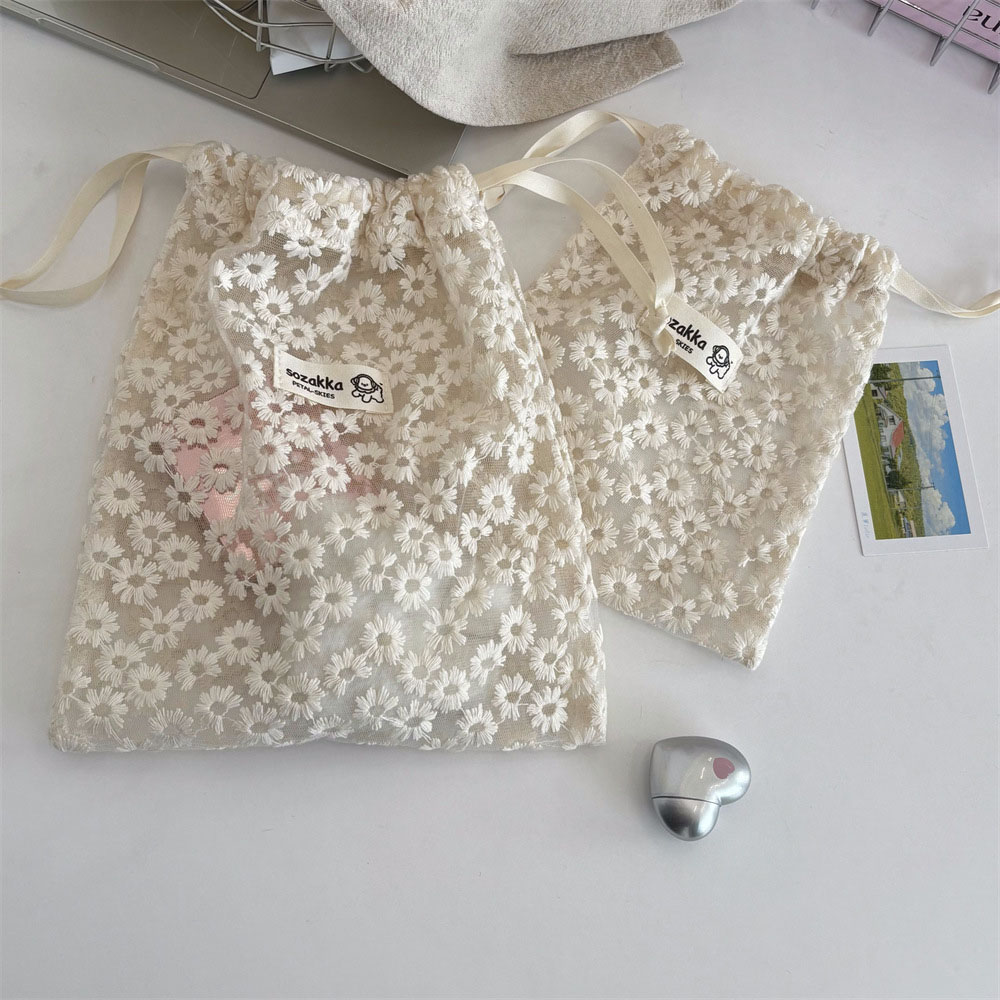 Lace Embroidered Daisy Mesh Dr - Sock Organizer Tray ulasan dan harga
