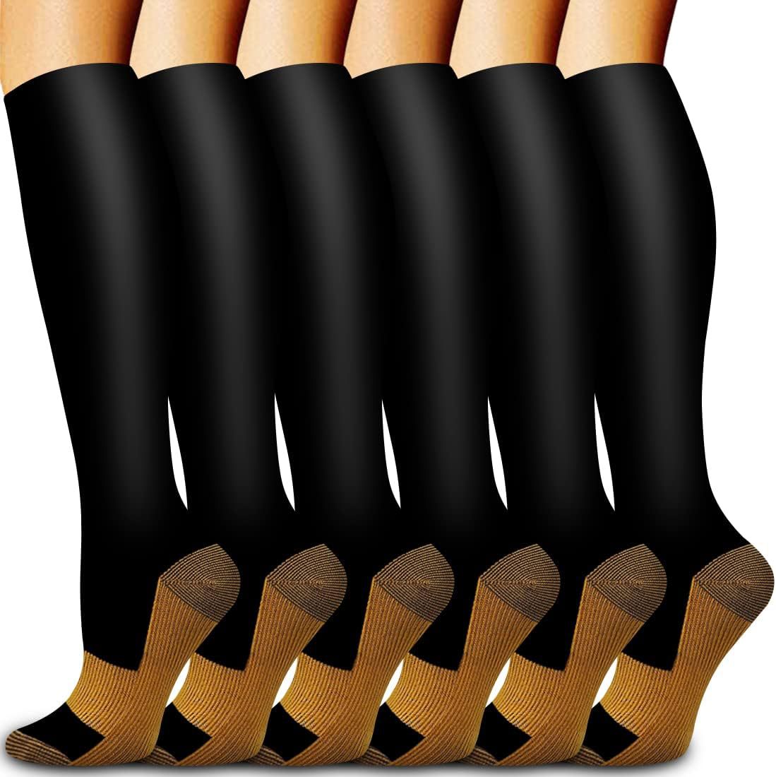 6 Pairs Solid Color Copper Com - Compression Sock Medical ulasan dan harga