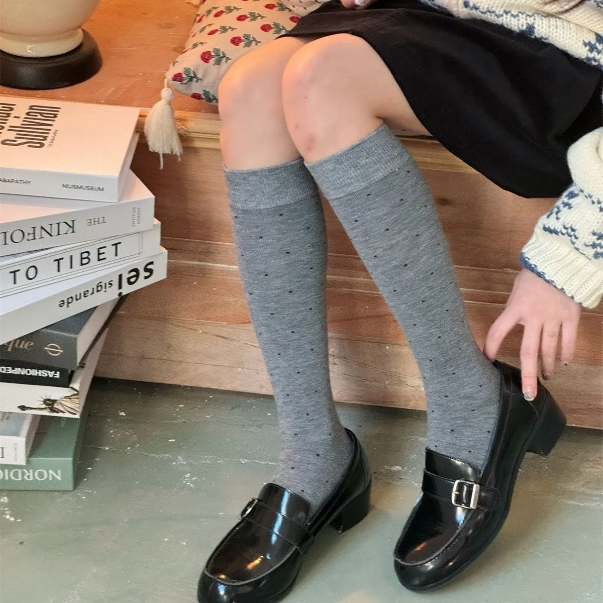 SP&CITY Winter Sweet Polka Dot - Silk Sock Bamboo ulasan dan harga
