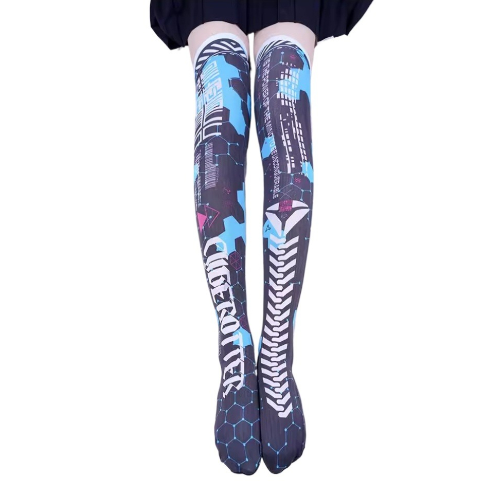 Anime Game Robot AI Mech Stock - Knee High Sock Women ulasan dan harga