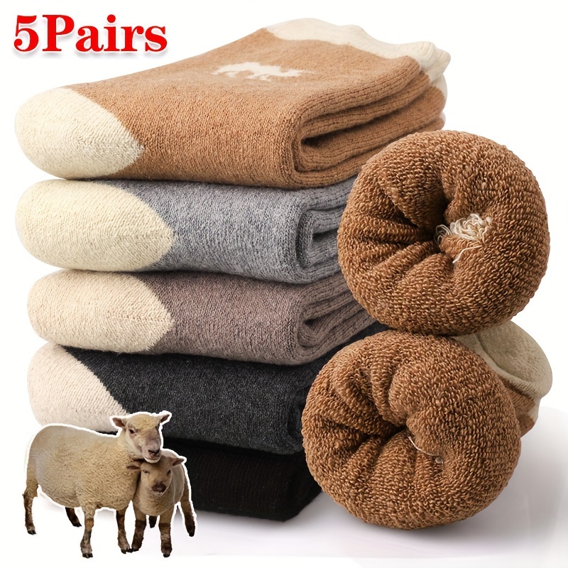 5 Pairs Thermal Winter Socks T - Thermal Sock Winter ulasan dan harga