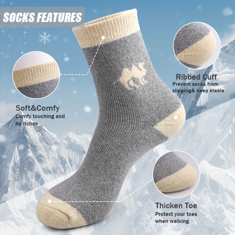 5 Pairs Thermal Winter Socks T - Thermal Sock Winter ulasan dan harga