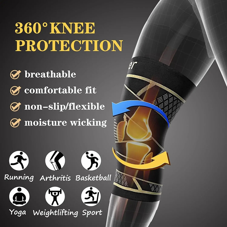 Copper Fiber Compression Knee  - Compression Sleeve Calf ulasan dan harga