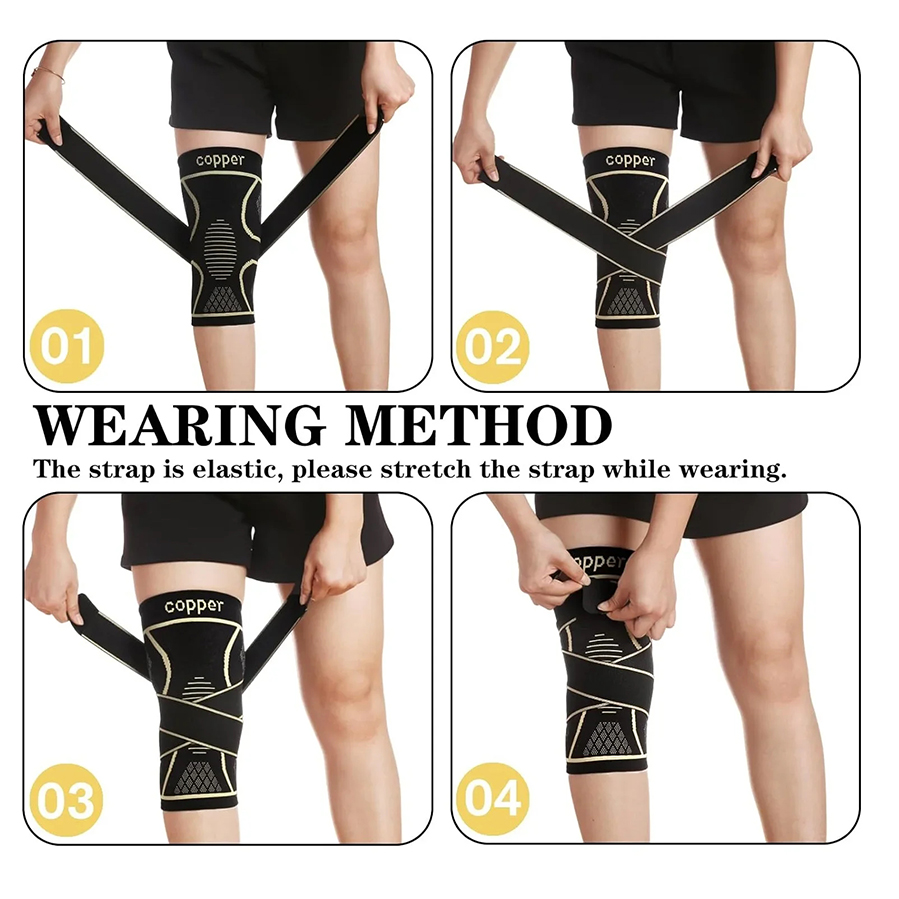 Copper Fiber Compression Knee  - Compression Sleeve Calf ulasan dan harga
