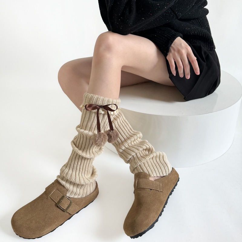 Camel Knit Leg Warmers with Fu - Boot Sock Slouchy ulasan dan harga