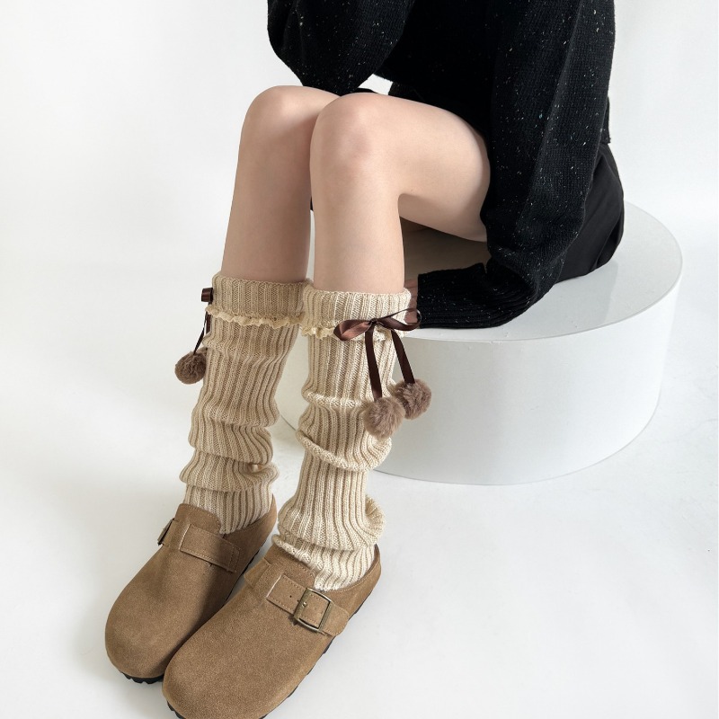 Camel Knit Leg Warmers with Fu - Boot Sock Slouchy ulasan dan harga