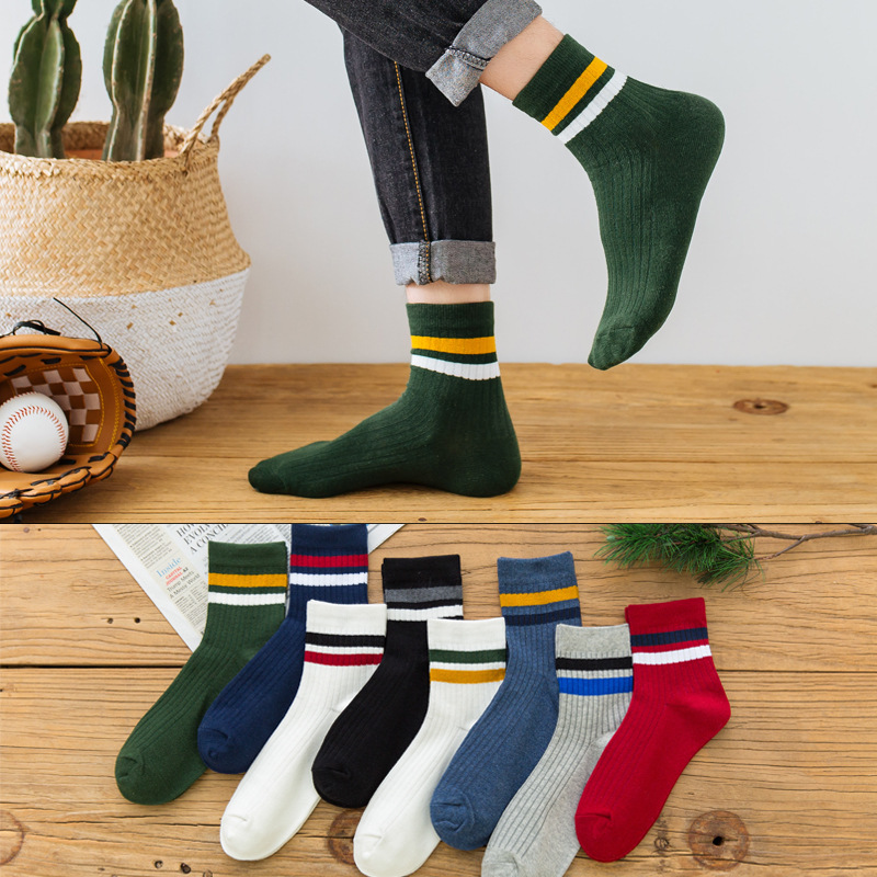 3 Pairs/Pack Cotton Mens Socks - Cotton Crew Sock Pack ulasan dan harga