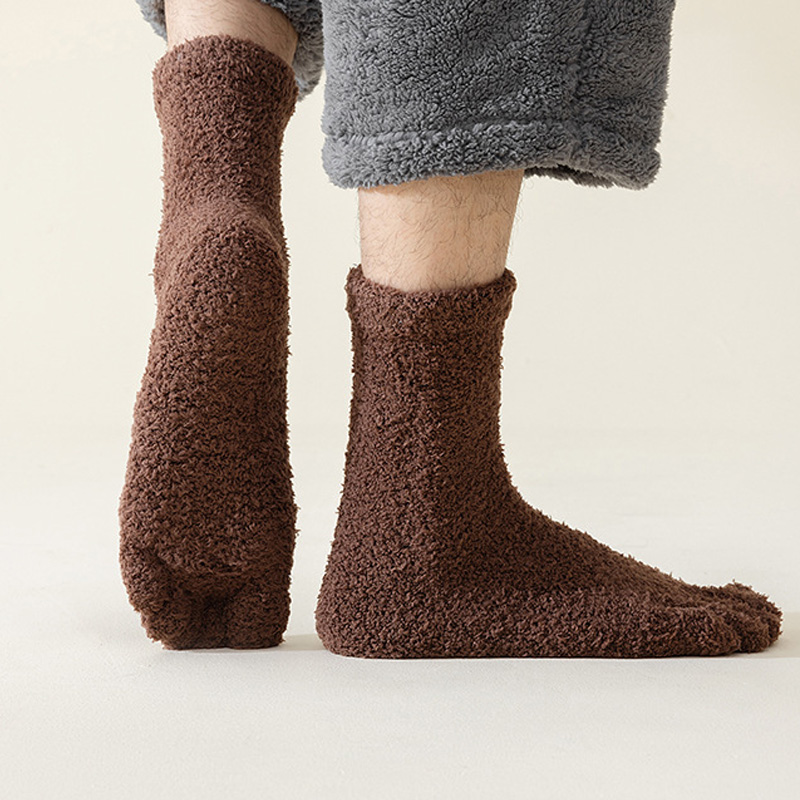 1/5 Pairs Mans Thermal Toe Soc - Thermal Sock Winter ulasan dan harga